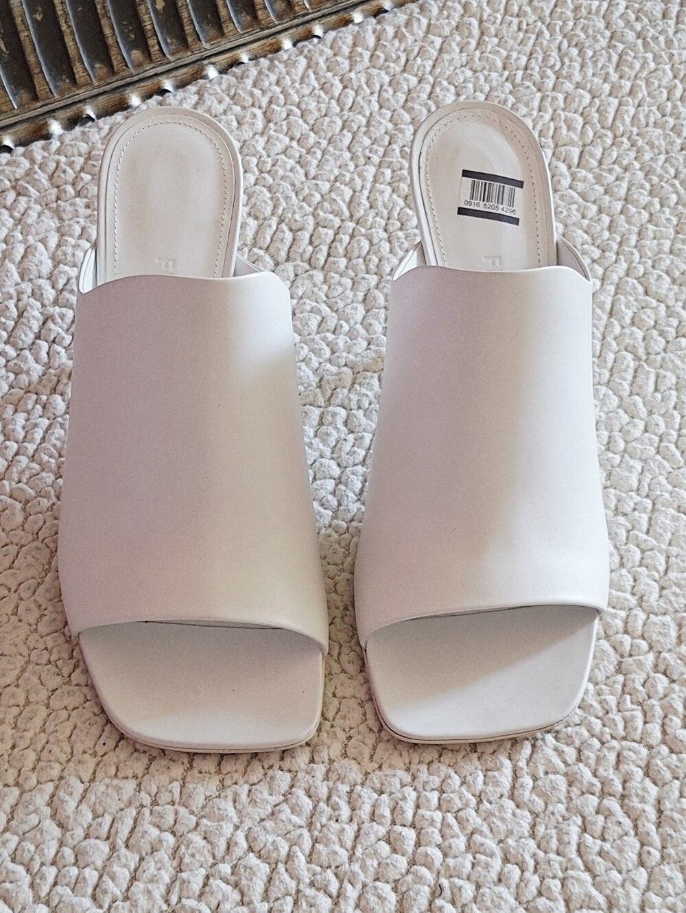 FERRAGAMO Era Leather Slide Sandals Mules White Women's US 8.5 Org $1,090 - Picture 7 of 16